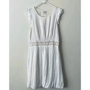 Sandro White Floral Eyelet Dress